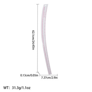 ชุดไม้บรรทัดเกรดชุดเครื่องเขียนแบบพีวีซีสำหรับทำเสื้อผ้าไม้บรรทัดปลอกสำหรับตัดมีร่องทำเครื่องหมายทรงโค้งสำหรับเสื้อผ้า - Product Image 4
