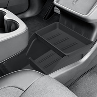 Organisateur de console centrale de luxe pour Model Y 2026, double couche, en TPE, facile à nettoyer, accessoires pour automobile