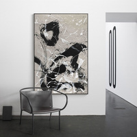 Affiches nordiques Vintage mur Art peintures abstrait décoratif photo toile personnalisé en plastique nouvel an moderne noir et blanc