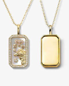 <span class=keywords><strong>Collana</strong></span> <span class=keywords><strong>con</strong></span> Ciondolo <span class=keywords><strong>Segno</strong></span> <span class=keywords><strong>Zodiacale</strong></span> in Ottone Placcato Oro 18k, Gioiello da Donna <span class=keywords><strong>con</strong></span> 12 Segni Zodiacali - Product Image 1