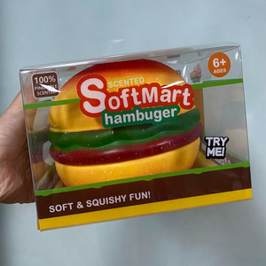 <span class=keywords><strong>Juguete</strong></span> Sensorial Antiestrés de Silicona, Squishy Fidget Toy <span class=keywords><strong>Happy</strong></span> <span class=keywords><strong>Burger</strong></span> de Rebote Lento, Suave para Apretar, 11x7cm - Product Image 2