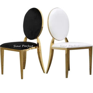 High Quality Modern Gold Stainless Steel Different Shapes <b>Dining</b> Restaurant <b>Chair</b> for Wedding - Product Image 1