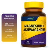 Complément Alimentaire Capsules d'Ashwagandha 60 Unités Commandes en Gros Marque Privée Fournisseur en Gros Vendeur en Ligne