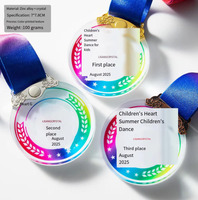 Médailles de sport en cristal de forme ronde gravées au laser HBL Wholesale, souvenirs de marathon de football MVP