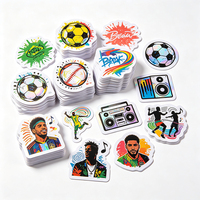 Haoxuan Sokak Kültürü Çıkartmaları Holografik PVC Graffiti Futbol Müzik Figür Grafikleri Gökkuşağı Folyo Parlak Aşınmaya Dayanıklı