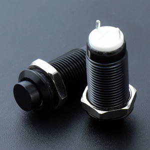 10mm nút khóa thương mại cấp đẩy nút chuyển đổi Cao đầu 2 pin nhôm Oxit Đen Thông tư đẩy ON/OFF thiết bị chuyển mạch - Product Image 5