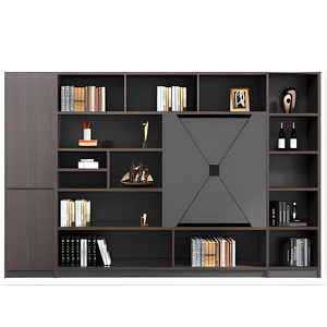 オフィス木製コンパクトモバイル垂直スライドドア広東ファイルボックスガラスフィリング収納キャビネットモダン仕切り付き - Product Image 4