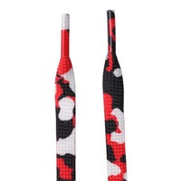 Nouveaux lacets plats camouflage 0,8 cm, vente en gros d'usine pour baskets AJ1 AF1 et chaussures décontractées unisexe