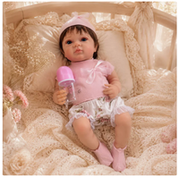 Boneka Bayi Reborn Realistis 45cm, Boneka Bayi Baru Lahir Simulasi Vinyl Lembut, Mainan Peluk yang Menenangkan untuk Anak-anak, Hadiah Koleksi