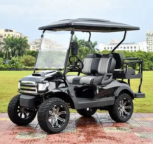 Carros de golf de rueda grande eléctricos para 4 personas, 4x4, a la venta, AX-C2 + 2-4x4, coches eléctricos con aprobación CE