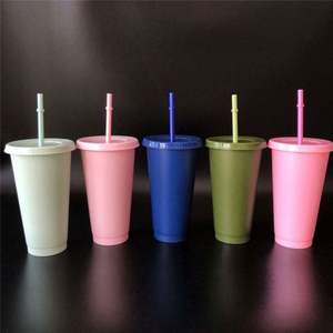 24Oz Halloween Reusable Cups Lids Straws Direct Drinking Leak-Proof for Adults <b>Kids</b> Women <b>Parties</b> Portable Bulk Iced Coffee Cups - Product Image 1