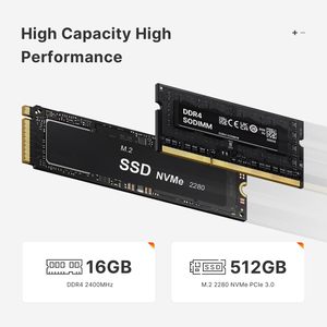 BOSGAME E4 Mini PC AMD Ryzen 5 3550H 16GB DDR4 512GB SSD PCIe 8-Core Grafica Radeon Doppia RJ45 Display Triplo 4K USB-C USB 3.2 - Product Image 3
