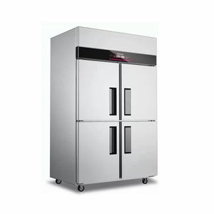Équipement de cuisine commerciale, congélateur vertical en acier inoxydable à 4 portes, réfrigérateur à double température pour restaurant, congélateur vertical - Product Image 2
