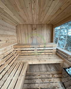 4 أشخاص ركن حديقة بخار كبير راقية ساونا فاخرة في الهواء الطلق حمام منزلي تركيبة دش غرفة بخار - Product Image 4