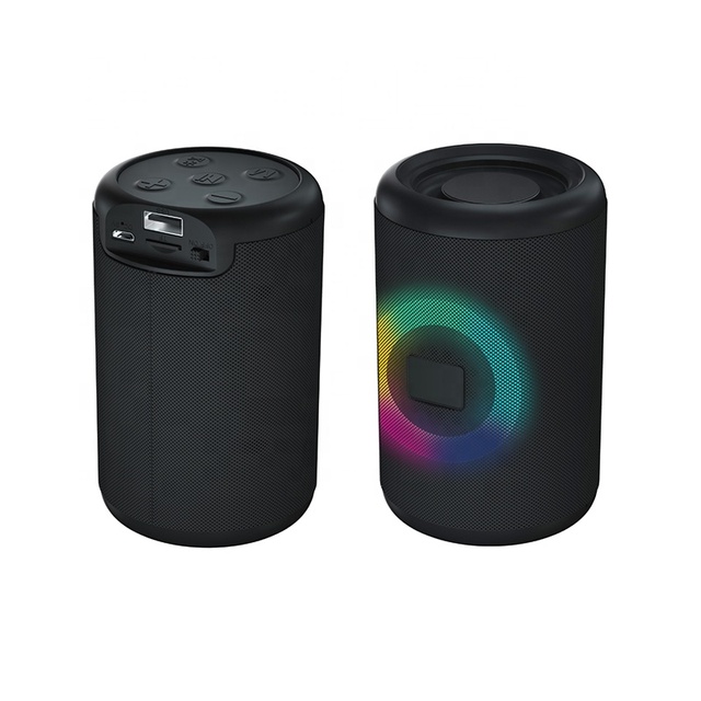 Small Fabric LED Mini Portable Wireless Sound Speaker Hifi Sounds Bass RGB Light Bluetooth Speaker