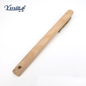 Yinste Copper Wire Shoe <b>Brush</b> Long Handle <b>Suede</b> Care Cleaning Tool - Product Image 2