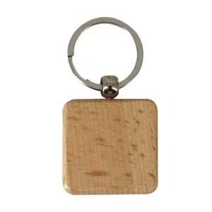 سلسلة مفاتيح تايلاي الخشبية الحلقية قلادة صغيرة للملابس والحقائب إكسسوارات DIY سلسلة مفاتيح خشبية مستديرة مخصصة