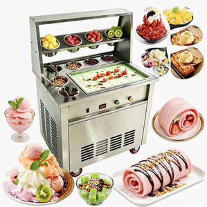 เครื่องทำไอศกรีมม้วนแบบเร็ว 1600W <span class=keywords><strong>ป</strong></span>ระสิทธิภาพสูง กำลังแรง สำหรับทำไอศกรีมม้วนไทย รุ่น HJ-A61 - Product Image 1