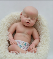 Poupée Reborn en Silicone Solide de 50 cm, Jouet de Simulation Bébé Réaliste qui Boit et Mouille, Garçon Fille pour Cadeau Enfant