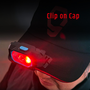 Lampe frontale LED portable OEM 120LM étanche IP65 à piles AA, double lumière (blanc froid et rouge) pour le camping et la course à pied - Product Image 3