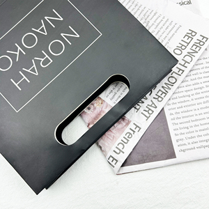 Vẻ Đẹp Tùy Chỉnh Logo In Chết Cắt Xử Lý Màu Đen Sang Trọng Mua Sắm Quà Tặng Thiết Kế Đầy Màu Sắc Mỹ Phẩm Bao Bì Ưa Thích Túi Giấy - Product Image 6