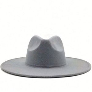 Men High Quality Custom Wool Wide Brim Felt Fedora Hats Unisex Wholesale - Product Image 2