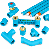 Bouchon de tuyau PPR bleu SETICA, type insert, raccord de fusion pour système de plomberie et de chauffage d'eau chaude et froide