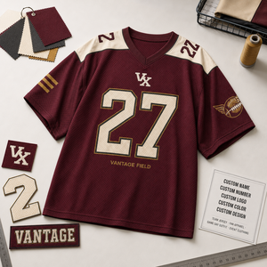 Vintage <b>College</b> Football Jersey Printed Short Sleeve Oversized Mesh Streetwear Fan Shirt Casual Sports Top - Product Image 6