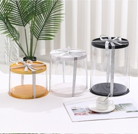 Boîte-cadeau de mariage de pain de gâteau PE PET jetable transparent différentes tailles d'emballage alimentaire avec impression d'estampage