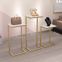 Boutique Or Vitrine Table Gigogne Magasin De Vêtements Comptoir Créatif Sac À Main Étagère À Chaussures 3 pcs/set