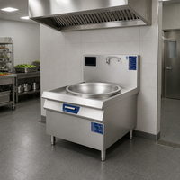 Cuisinière à induction commerciale en acier inoxydable 25 kW 380 V pour restaurants, cuisinière électrique pour les repas en gros volume