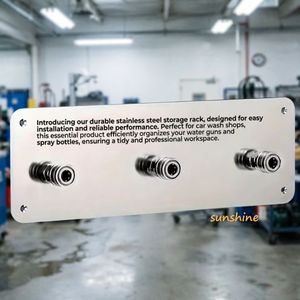 Support pour <span class=keywords><strong>canon</strong></span> à mousse de nettoyeur haute pression SS, organisateur de buse de pistolet de lavage de voiture en acier inoxydable pour connecteur rapide à interface 1/4 pouce - Product Image 4