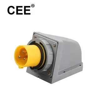 CEE 110v wall socket ac power inlet uk plug socket 3 pin 16 amp male industrial surface mounted