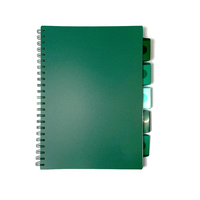 Cuaderno encuadernado en espiral de tapa dura A4 A5 con logotipo personalizado hecho a máquina, diario de PP, libro de escritura, Índice de colores, divisor de pestañas, precio competitivo