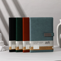 Bloc-notes épais à boucle magnétique Fabricant de bloc-notes papier autocollant pour téléphone Carnet de notes cadeau pour bureau 18K Cuir imprimé