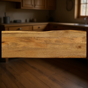 Tablero de mesa de madera maciza de 43,3 pulgadas x 15,7 pulgadas, muebles rústicos de madera de mango - Product Image 2