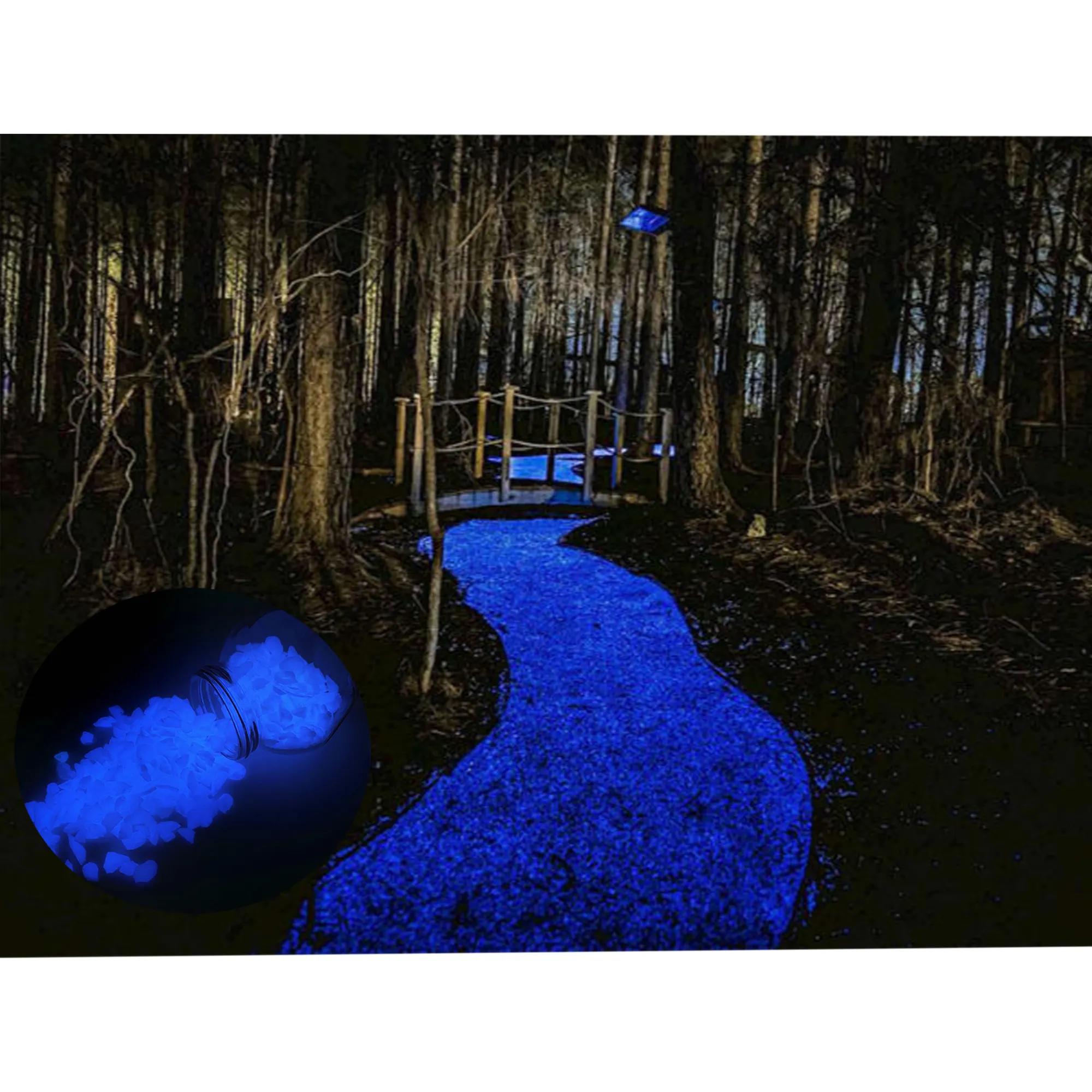 Pietre luminose glow in dark garden stones blue glow rocks in the dark per l'abbellimento