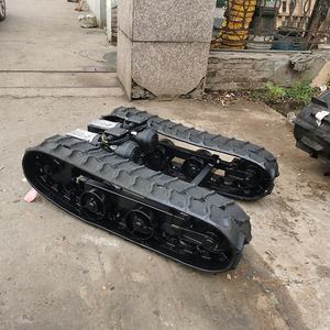 कृषि निर्माण मशीनरी के लिए छोटे हाइड्रोलिक मोटर संचालित क्रॉलर चेसिस कृषि निर्माण मशीनरी के लिए वास्तविक रबर फार्म ट्रक दोनों नए उपयोग किए गए - Product Image 3