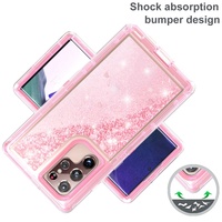 Coque à paillettes pour Samsung S23 Plus S22 S21 S20 Note 20 10 Ultra S10 S9 S8 Floating Liquid Quicksand Bling Sparkly Phone Cover