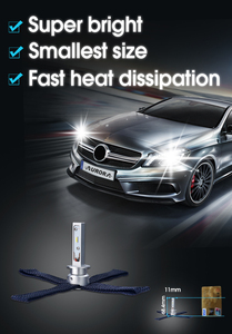 Jgaurore — phare Led sans ventilateur à grand faisceau, lumière de nuit, haute qualité, modèle H1, G10J 6500K, h4 - Product Image 2