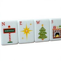 Holly Jolly Deluxe, jeu de Mahjong américain de luxe à 5 couches, de haute qualité, pliable et durable