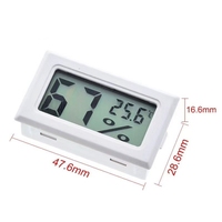 Mini termómetro con pantalla LCD Digital, higrómetro, probador de Interior para medidor de temperatura y humedad, componentes electrónicos, 2 unidades
