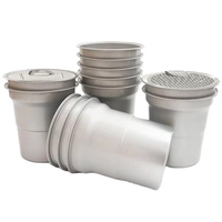 Gobelets en aluminium à fond rond personnalisés en usine, 9 oz, 16 oz, 12 oz, 20 oz, jetables, pour boissons froides, gobelet solo