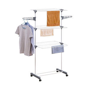 <span class=keywords><strong>Meilleur</strong></span> prix 16.5M 3 niveaux pliable blanchisserie pour trois couches porte-vêtements cintre étendoir - Product Image 6