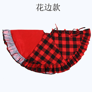 Bonne qualité 48 pouces tissu tricoté épais arbre <span class=keywords><strong>de</strong></span> noël jupe Sublimation Logo personnalisé motif à carreaux <span class=keywords><strong>de</strong></span> buffle pour la décoration <span class=keywords><strong>de</strong></span> la maison - Product Image 4