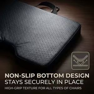 Cojín de Asiento Portátil Antideslizante de Espuma Viscoelástica, Tejido Cuadrado Grueso y Transpirable, Resistente a la Humedad - Product Image 5