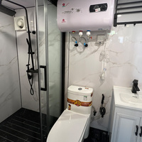 Maison préfabriquée portable et personnalisable en forme de cabane Apple, conteneur, maison modulaire haut de gamme, micro-maison compacte, aménagement compact pour bureau, hôtel 19.1 ㎡