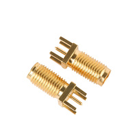 Connecteur RF en laiton 50 ohms pour montage sur circuit imprimé, pour homme/femme