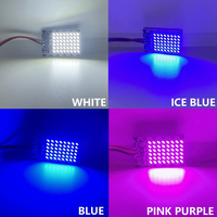 Lampe de lecture LED super lumineuse pour voiture 12V 24V Blanc Violet Bleu Glace 48SMD, lampe de plafond, lampe de carte, éclairage intérieur automobile, accessoires auto