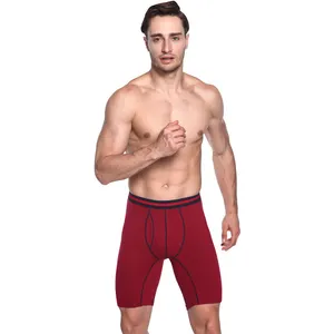 Boxer en coton pour hommes, slips et shorts personnalisés quantité minimale de commande taille basse, Plus, sous-vêtements de Fitness allongés, ouverts à l'avant, taille européenne, nouvelle collection 2020